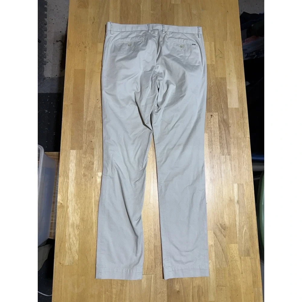 Polo Ralph Lauren Mens 34x34 Stretch Slim Fit Chino Pants Khaki Beige Cotton